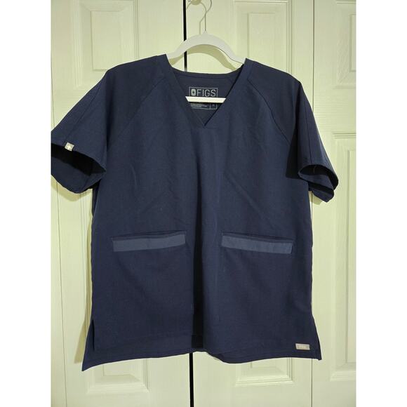 Figs medium women's navy blue scrub top - Picture 1 of 7